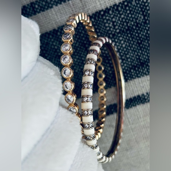 Laura g Adam’s Elegant Gold and Silver Bangles - Picture 3 of 3